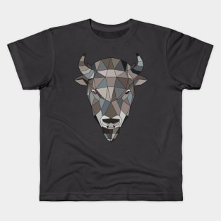 geometric bison Kids T-Shirt